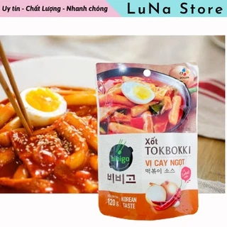 Sốt Nấu Bánh Gạo Cay Ngọt Tokbokki phô mai Hàn Quốc Gói 120g