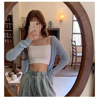 [CÓ SẴN] Áo 2 dây croptop màu trơn ulzzang basic ngắn