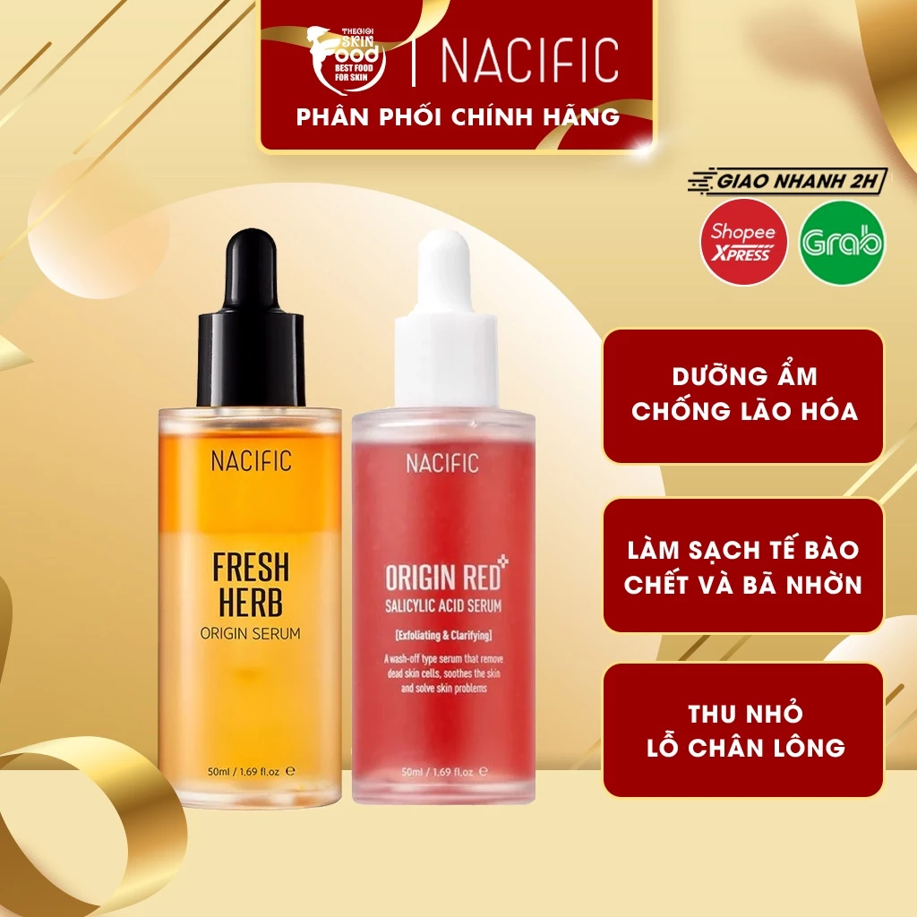 Tinh Chất Chống Lão Hóa, Thu Nhỏ Lỗ Chân Lông, Tẩy Tế Bào Chết NACIFIC Serum 50ml