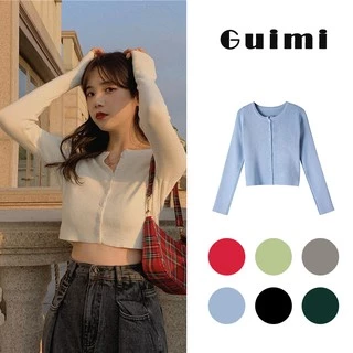 Áo Khoác Cardigan Tay Dài Hàng Quảng Châu Loại 1 Áo Croptop Nhiều Màu Có Cúc Phong Cách Hàn Quốc