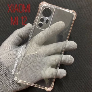 Ốp Lưng Xiaomi 12 5G Dẻo Trong Suốt Chống Sốc Có Gù Bảo Vệ 4 Gốc