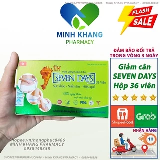 Hỗ trợ giảm cân Seven days viên uống an toàn cấp tốc giảm mỡ đùi mỡ bụng cho cơ địa khó giảm trong 7 ngày