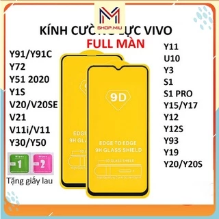 Cường Lực 9D FULL Màn ViVo Y20 Y20s Y12s Y3s Y21s U10 Y11 Y12 Y15 Y17 Y19 Y02 Y02s Y16 Y1s Y91 V15 V20 se V21 Y51 Y72