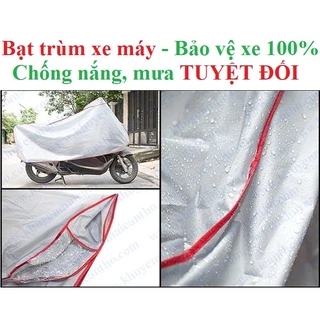 Áo trùm máy vải bạt phủ xe máy áo trùm xe máy vải chống mưa loại cao cấp ( trùm Tất cả các dòng xe)