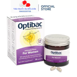 Optibac Tím - Men Vi Sinh Phụ Khoa, Chăm Sóc Vùng Kín, Lợi Khuẩn, Tăng Sức Đề Kháng - Hộp 30 viên/ 90 viên (Chính hãng)