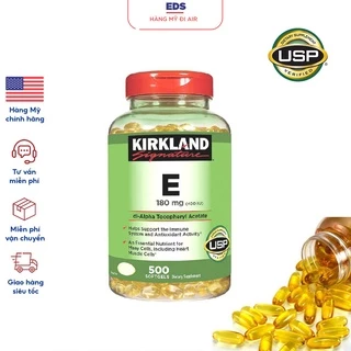 Viên uống bổ sung vitamin e date 4/2027 Kirkland 180mg hộp 500 viên - EDS Hàng Mỹ