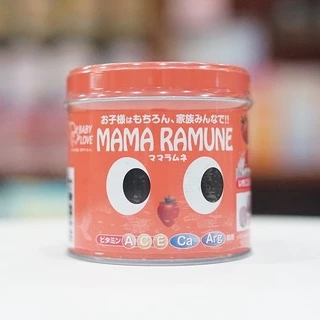 Kẹo biếng ăn cho bé Mama Ramune hộp 200 viên vị dâu - hàng Nhật Bản