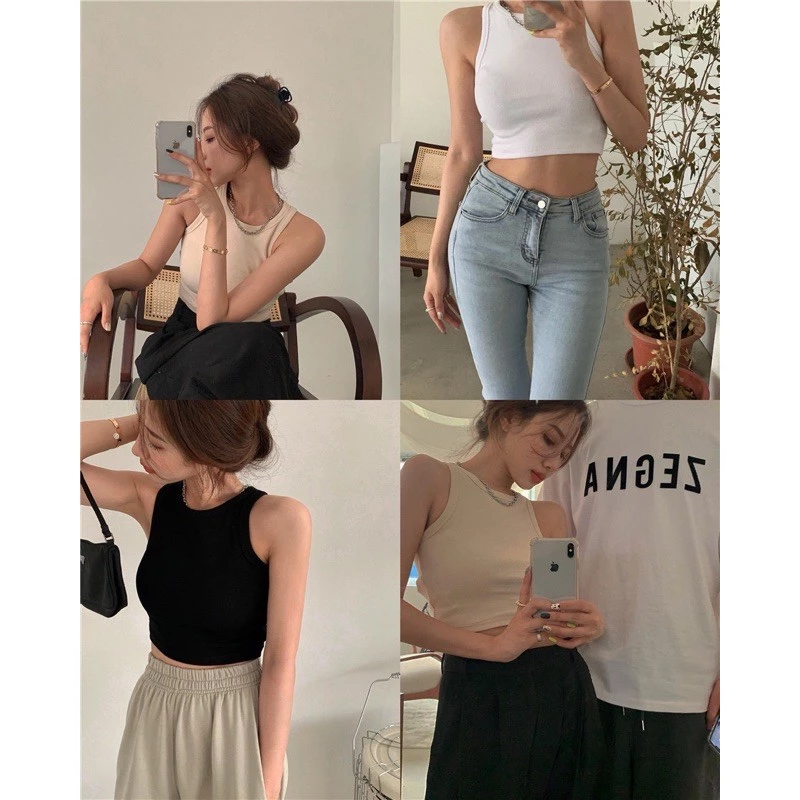 ÁO CROPTOP BA LỔ CHẤT LEN TĂM SỊN SÒ(HÀNG XẤU HÀNG LỔI BAO ĐỔI TRẢ MIỄN PHÍ)