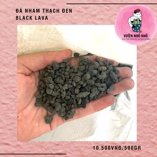 500gr Đá nham thạch đỏ / đen Lava Rock 3-6mm lọc nước thuỷ sinh, rải mặt, trộn giá thể trồng sen đá, xương rồng