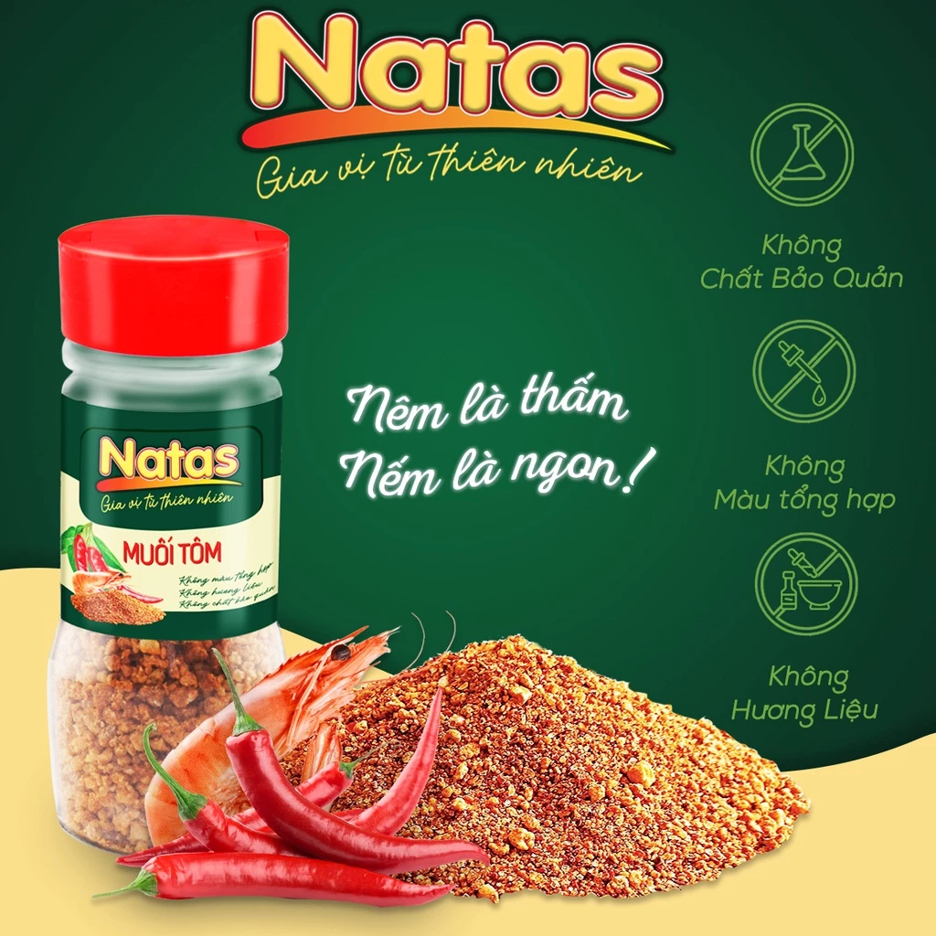 Muối tôm Natas Hũ 70g_ Gia Vị