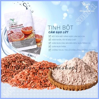 Tinh bột cám gạo lứt Handmade, bột cám gạo lứt rửa mặt kiềm nhờn 100g T01