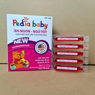 Siro Pediababy ăn ngon ngủ tốt hỗ trợ tăng cảm giác ăn ngon miệng, tăng cường sức đề kháng cho bé - Hộp 20 ống