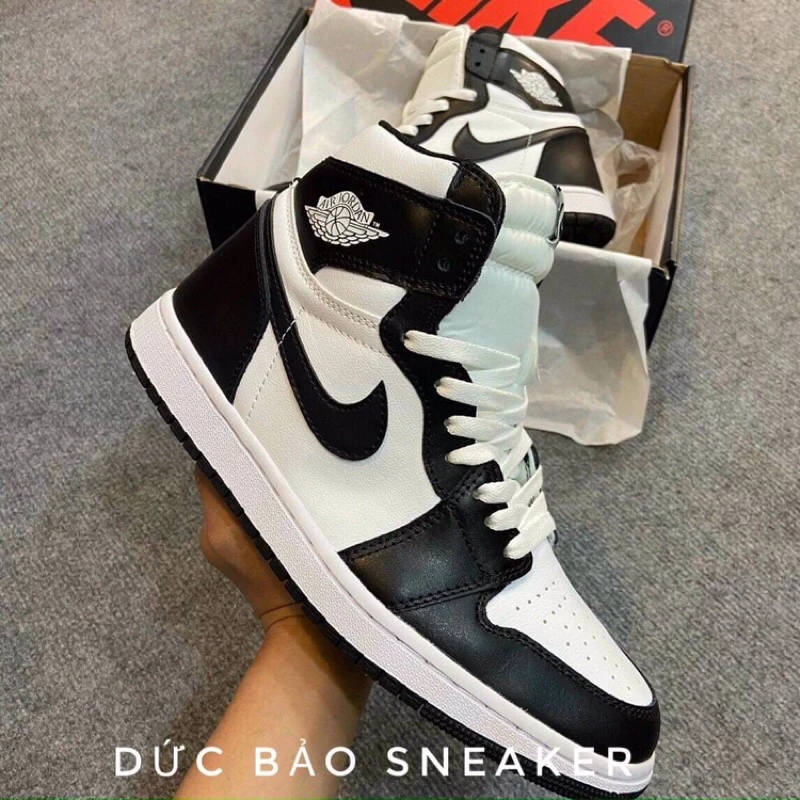 Giày Jordan panda cổ cao  💕tặng kèm dây 💕 Jordan đen trắng 11  💕 jd1 thể thao nam nữ sneaker Full box