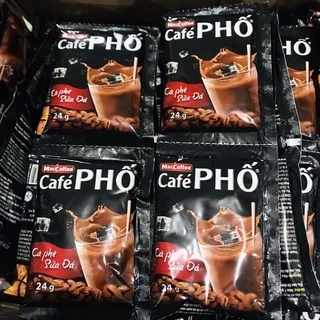 Dây 10 gói cafe PHỐ sữa đá 10 gói*24 gam(date mới- có ship hỏa tốc HCM)