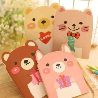 Combo 3 Sổ Tay Mini Hình Thú Có Dòng Kẻ Siêu Cute Dễ Thương Giá rẻ