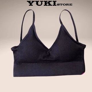 Áo bra nữ hở lưng chữ U hai dây len tăm YUKI STORE 367