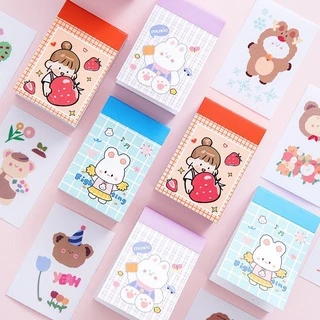 Bộ 50 sticker dán họa tiết hoạt hình đáng yêu đa năng