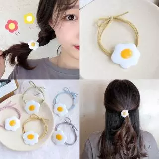 🌺Dây buộc tóc cao su co giãn hình quả trứng kiểu Hàn Quốc xinh xắn trẻ trung dành cho nữ