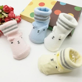 Vớ cotton cổ cao họa tiết dễ thương cho bé