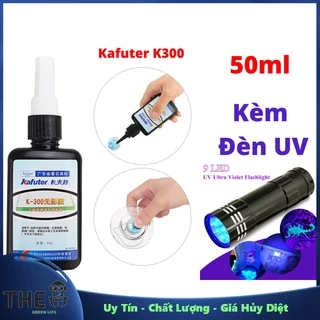 [HCM] Keo UV Kafuter K300 Trong Suốt Dán Kính ,Dán Mica ,Dán Kính Với Inox 50ml Tặng Kèm Đèn UV ---Uy Tín - Chất Lượng -