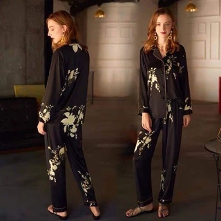 [Xả Kho Sỉ] Pijama Lụa Cao Cấp Đồ Bộ Mặc Nhà Ngủ Nữ Chất Lụa Siêu Mềm Siêu Mịn - Sillk Homewear