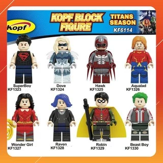 Đồ Chơi Minifigures  DC Các Mẫu Nhân Vật Super Boy Robin Dove Hawk Raven Mẫu Mới Ra KF6114