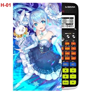 Decal Máy tính CASIO fx570, fx580...anime Vocaloid nhân vật Hatsune Miku (36 mẫu khác nhau)