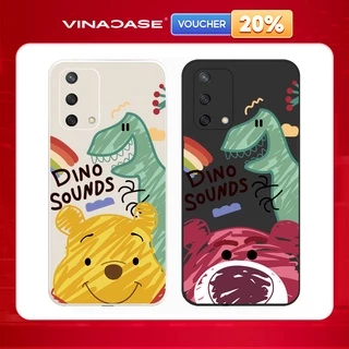 Ốp lưng Vina Case OPPO A1K/A3S/A54/A94/F9/ ....Silicone TPU dẻo viền vuông bảo vệ camera hình Dino Sounds