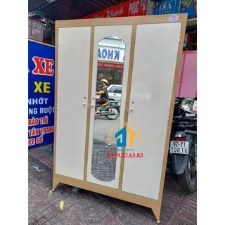 Tủ sắt quần áo 1m2x1m8 màu kem