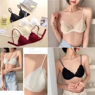 ❤️ Áo Ngực , Áo Bra Ren Hoa Mềm Đệm Mỏng 2 Dây Kép Móc Cài Sau Siêu Mềm Dịu Êm 8753 ❤️