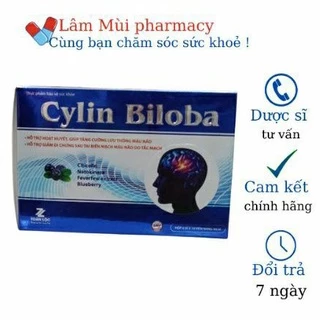 (CHÍNH HÃNG) Viên uống bổ não CYLIN BILOBA  tăng cường trí nhơ+ Hoạt huyết dưỡng não, ổn định huyết áp, phòng tai biến l