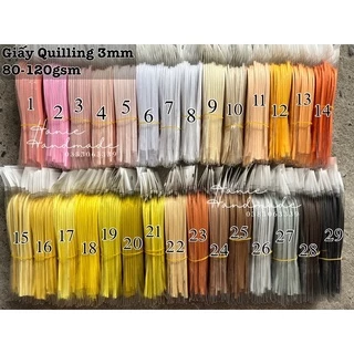 Giấy quilling 3mm 80-120gsm làm thiệp, tranh