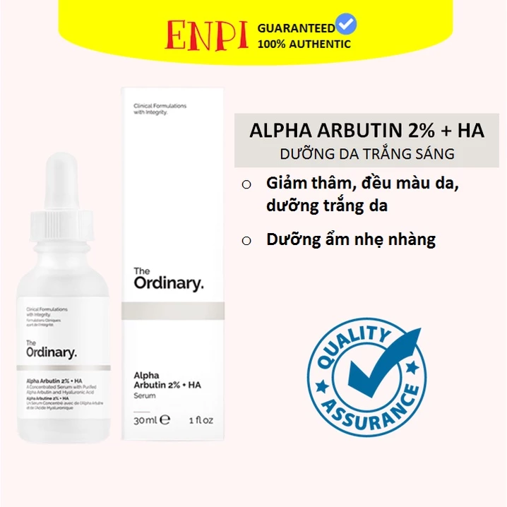 Tinh chất dưỡng trắng The Ordinary Alpha Arbutin 2% + HA