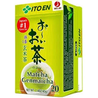 Trà xanh gạo rang túi lọc Ocha Matcha Genmaicha (ITOEN) 20 túi