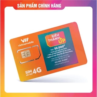 Siêu Thánh UP Vietnamobile Hoàn toàn miễn phí Data 4G - lướt web thả ga, Tài khoản chính 50k,free  Thoại & SMS nội mạng