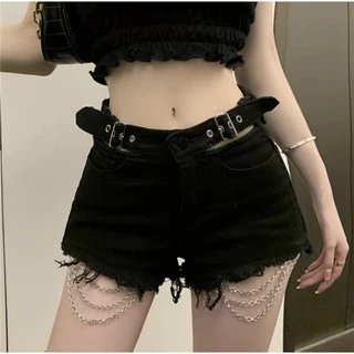 Quần Short💥𝑭𝑹𝑬𝑬𝑺𝑯𝑰𝑷💥Quần Short Dây Xích Chất Kaki-Quần Đùi Kiểu,LY STORE