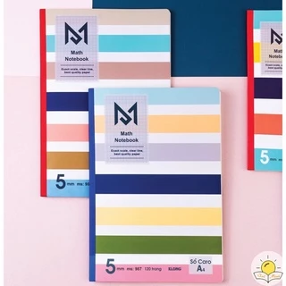 Sổ may Caro A4 Math Notebook 120 trang; MS 987