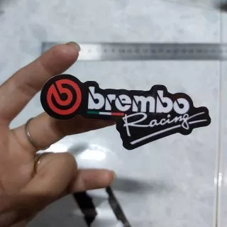 Com 2 Tem Decal Sticker Brembo Trắng Đen Dán Xe Giá Rẻ