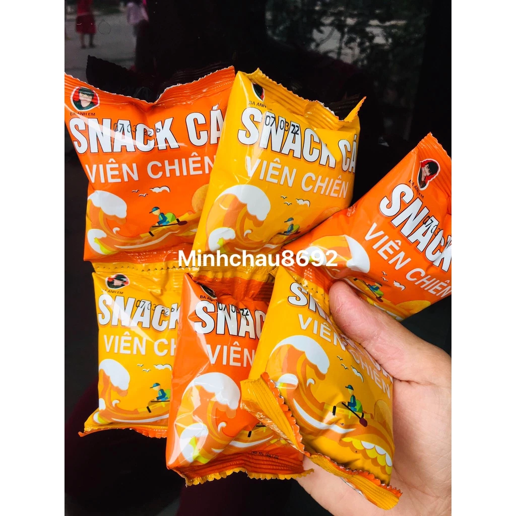 (lẻ) 4 gói snack cá viên chiên