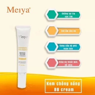 Kem chống nắng trong bộ Meiya cam, chống lại tia UVA, UVB, giữ ẩm cho da