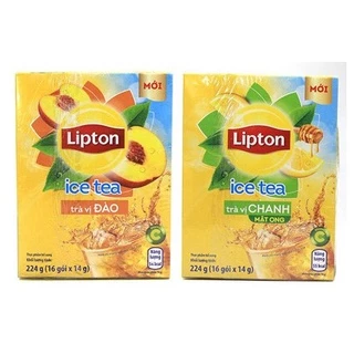 Trà Lipton chanh mật ong/đào hòa tan 16 gói.