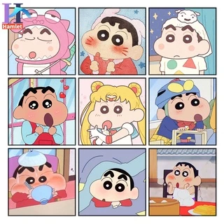 Bộ tranh sơn dầu Hamlet tô màu theo số hình crayon shin-chan làm quà tặng độc đáo cỡ 20 * 20/30 * 30 cm