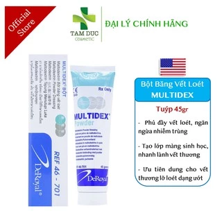 MULTIDEX POWDER Bột băng vết thương vết loét do tỳ đè, do bỏng, lâu lành 45gr