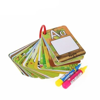 Đồ Chơi Cho Bé 26 Chiếc Thẻ Vẽ Nước & 2 Bút Chữ Tiếng Anh Có Thể Tái Sử Dụng Tranh montessori Đồ Chơi Cho Trẻ Em Bé Trai Bé Gái