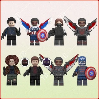 Đồ chơi lắp ráp giáo dục Falcon and Winter Soldier Series Khối xây dựng Marvel minifigures bạn bè