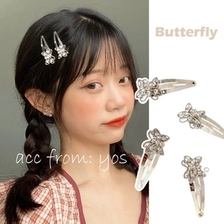 Kẹp tóc bướm Butterfly màu bạc xinh xắn HOT TREND