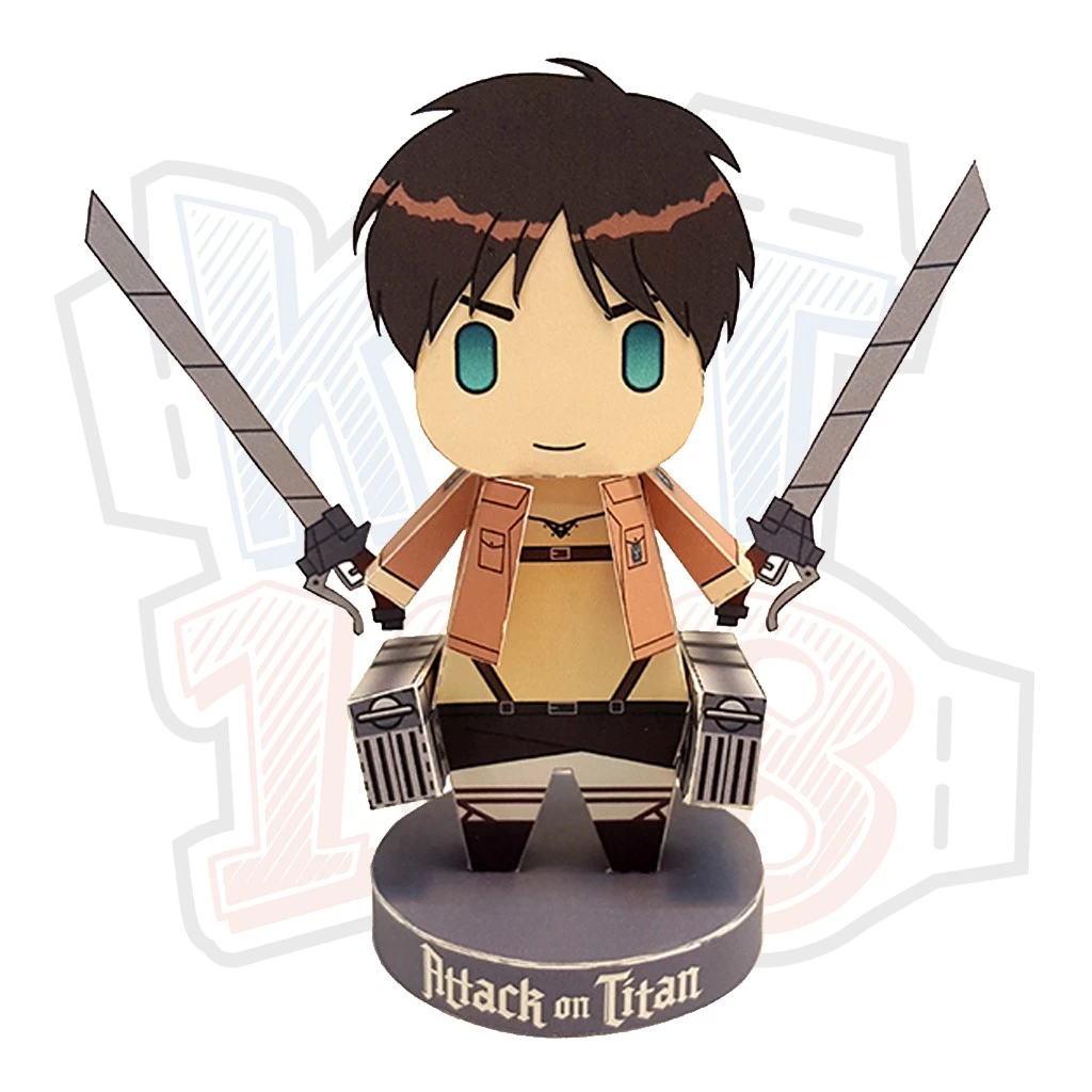 Mô hình giấy Anime Chibi Eren Yeager - Attack on Titan