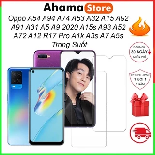 Cường lực oppo A54 A94 A74 A53 A32 A15 A92 A91 A31 A5 A9 2020 A15s A93A52A72 A12 R17 Pro A1k A3s A7 A5s Trong Suốt [THT]