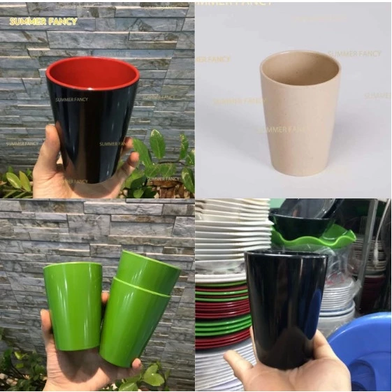 [ KHO SỈ ] Cốc Nhựa Phíp Đen SONG LONG PLASTIC 8,9,10 (4 màu xanh, đen, kem, kem)