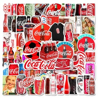 Bộ 50 miếng dán chống thấm nước hình nước ngọt Coca Cola độc đáo sáng tạo